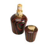 Atomiseur de parfum de luxe doré à 2 cotés plats