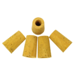 Jeu de 5 bouchons coniques en liège 1er choix percé Ø 9,7mm