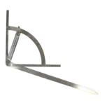 Equerre Alpha de charpentier longueur 800mm avec rapporteur incorporé.