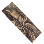 Plaquette acrylique marron / filet blanc 120 x 40 x 7,5mm