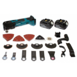Découpeur-Ponceur Makita DTM51RMJX3-  à batterie 18V Li-Ion
+ set de 8 accessoires et 50 abrasifs
+ 1 kit d'aspiration complet
