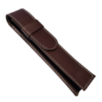 Etui en simili cuir marron pour stylo