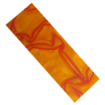 Plaquette acrylique orange/ filet rouge 120 x 40 x 10 mm
