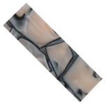 Plaquette acrylique rose / filet noir  120 x 40 x 3mm