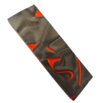 Plaquette acrylique Noir/ filet rouge 120 x 40 x 8 mm
