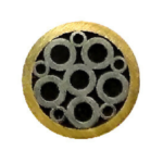 Rivet mosaïc diamètre 6 x 95mm laiton / laiton et inox Noir 
RUPTURE DE STOCK