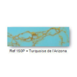 Plaquette en pierre reconstituée 105 x 35 x 5mm environ "Turquoise de l'Arizona"