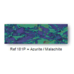Plaquette en pierre reconstituée 
105 x 35 x 5mm environ "Azurite / Malachitei"