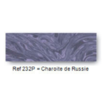 Plaquette en pierre reconstituée 
105 x 35 x 5mm environ "Charoite de Russie"
RUPTURE DE STOCK
