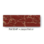 Plaquette en pierre reconstituée avec filets or 105 x 35 x 5mm environ "Jaspe filet or"