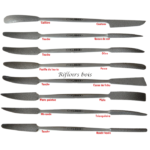 Rifloir N°7 (Plate mi-ronde / Tiers point) - 175mm Piqure 13