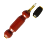 Applique de parfum forme stylo doré