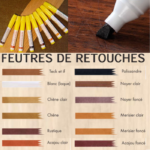 Feutre de retouche teinte noyer foncé en pochette de 6.