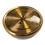 Thermomètre diamètre 70mm doré à encastrer