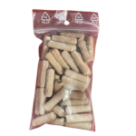 Sachet de 50 tourillons en hêtre cannelés 10x40mm