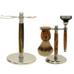 Présentoir chromé pour rasoir modèle 1 et blaireau