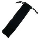 Pochette velours noire de luxe fermée par lien coulissant