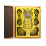 Composition de crampons de serrage d'angle Ulmia avec pince en coffret bois