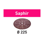 Feuilles abrasives Saphir StickFix diam 225  grain P36 boite de 25