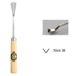 Burin coudé 75° modèle 3143 Kirschen coupe n°39 largeur 16 mm.