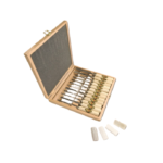 Jeu de 18 ciseaux de sculpteur en coffret en bois avec 1 jeu de pierres d'affutage.