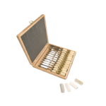 Jeu de 24 ciseaux de sculpteur en coffret en bois avec 1 jeu de pierres d'affutage.