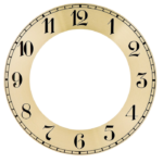 Cadran diamètre 150mm chiffres Arabes