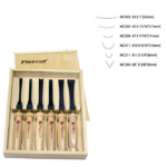 Boîte 6 outils Flexcut pour sculpter le bois avec manche