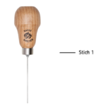 Ciseau droit 1,5 mm - Micro outils de sculpteur avec manche en bois ergonomique