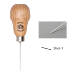 Ciseau oblique 1,5 mm - Micro outils de sculpteur avec manche en bois ergonomique