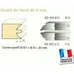 Jeu de 2 couteaux profilés Contre-profils
Quart de rond 8mm supérieur
Le Ravageur