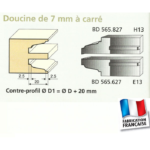 Jeu de 2 couteaux profilés Contre-profils
Doucine de 7mm supérieur
Le Ravageur