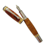 Mécanisme stylo plume Luxe n°1 modèle CARLA Chrome et placage or 22K