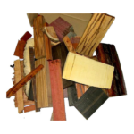 Lot de 2.5 kg chutes de bois précieux pour bijoux et incrustations