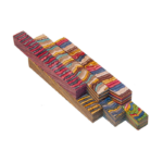 Lot de 6 carrelets lamellés teintés 16 X 16 X 127MM