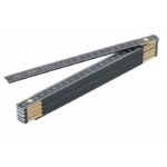 Double mètre alu noir 2 m – 10 branches – ressorts laiton ineffaçable