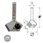 Mèche d’affleureuse 45° à plaquettes réversibles Leman Ø 29 mm – Queue de 6 mm