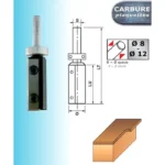 Mèche d’affleureuse à plaquettes réversibles + guide supérieur Leman Ø 19 mm – Queue de 12 mm