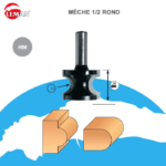 Mèche profil 1/2 rond carbure 2 coupes queue de 8mm Diamètre 22 LU 15 Rayon de 3.