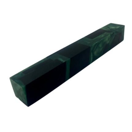 Carrelet hybride FTFI résine verte et ébène du Gabon 22 x 22 x 150 mm