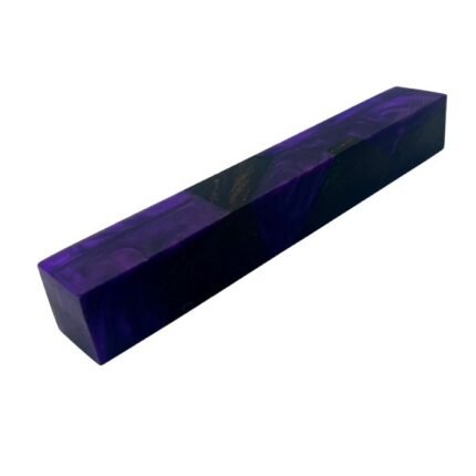 Carrelet hybride FTFI résine violet et ébène du Gabon 22 x 22 x 150 mm