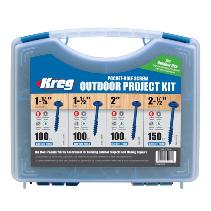 SK03B Kit de vis Pocket-Hole Kreg® pour l'extérieur – 450 vis assorties – Kreg – Image 1